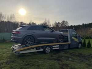 Holowanie Świnoujście - auto czeka na transport